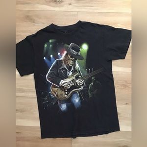 Liquid Blue Stevie Ray Vaughn Skeleton Tee M